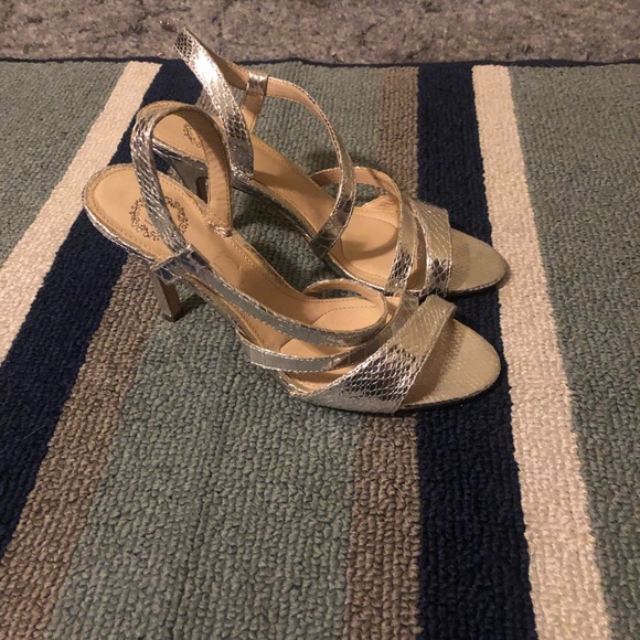 L Miller metallic high heels size: 7M - Picture 2 of 5